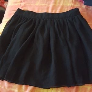 Black mini skirt
